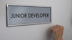 较年幼的开发者办公室门,手爆震音,软件管理者
