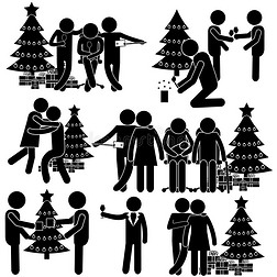 活动大约圣诞节树.迷人的照片,跳舞和GroupofEuropeanmanufacturesforthevancementofTu