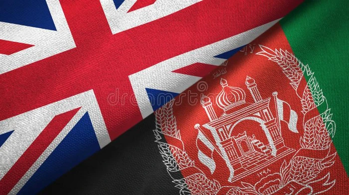 统一的王国和阿富汗两个旗纺织品布,织物英语字母表的第20个字母