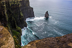 悬崖关于莫赫风景,爱尔兰,欧洲