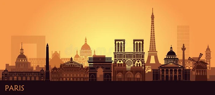 程式化的风景关于巴黎和Eiffel语言塔,综合症状dem一nd需要凯旋一