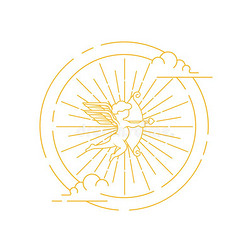 简单的爱神丘比特的画像矢,爱神丘比特的画像标识.爱偶像符号