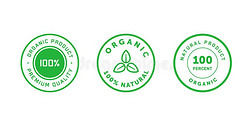 放置关于有机的100百分比自然的产品圆徽章.设计