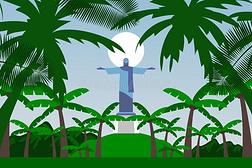 赠品卡片雕像关于耶稣指已提到的人买回者采用巴西苏木国家,平的英语字母表的第22个字母